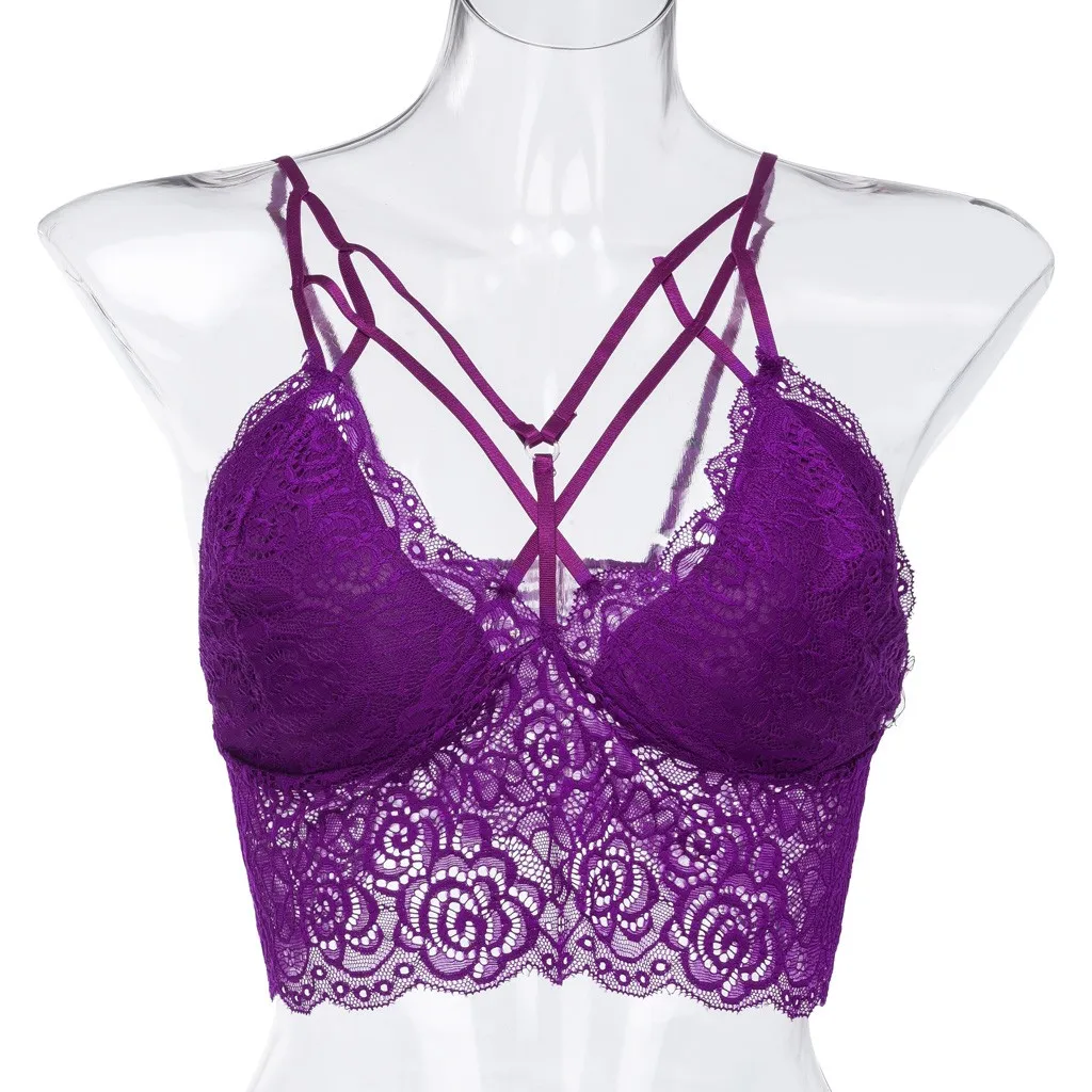 Womail,, сексуальный женский бюстгальтер, летняя мода, чистый кружевной бюстгальтер с перекрещивающимися лямками, нижнее белье, бюстгальтер, нижнее белье, мягкий Шелковый бюстгальтер, May6