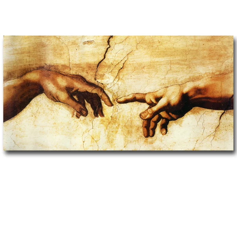 Создание Адама Hand of god Религия холст для живописи известная картина копия