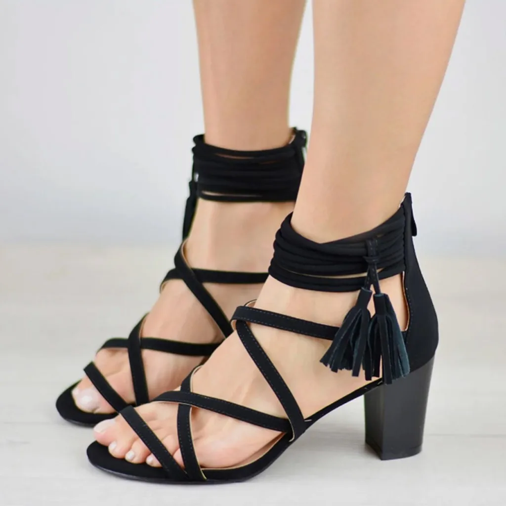 Женские Соблазнительные сандалии на молнии летняя женская пляжная обувь с