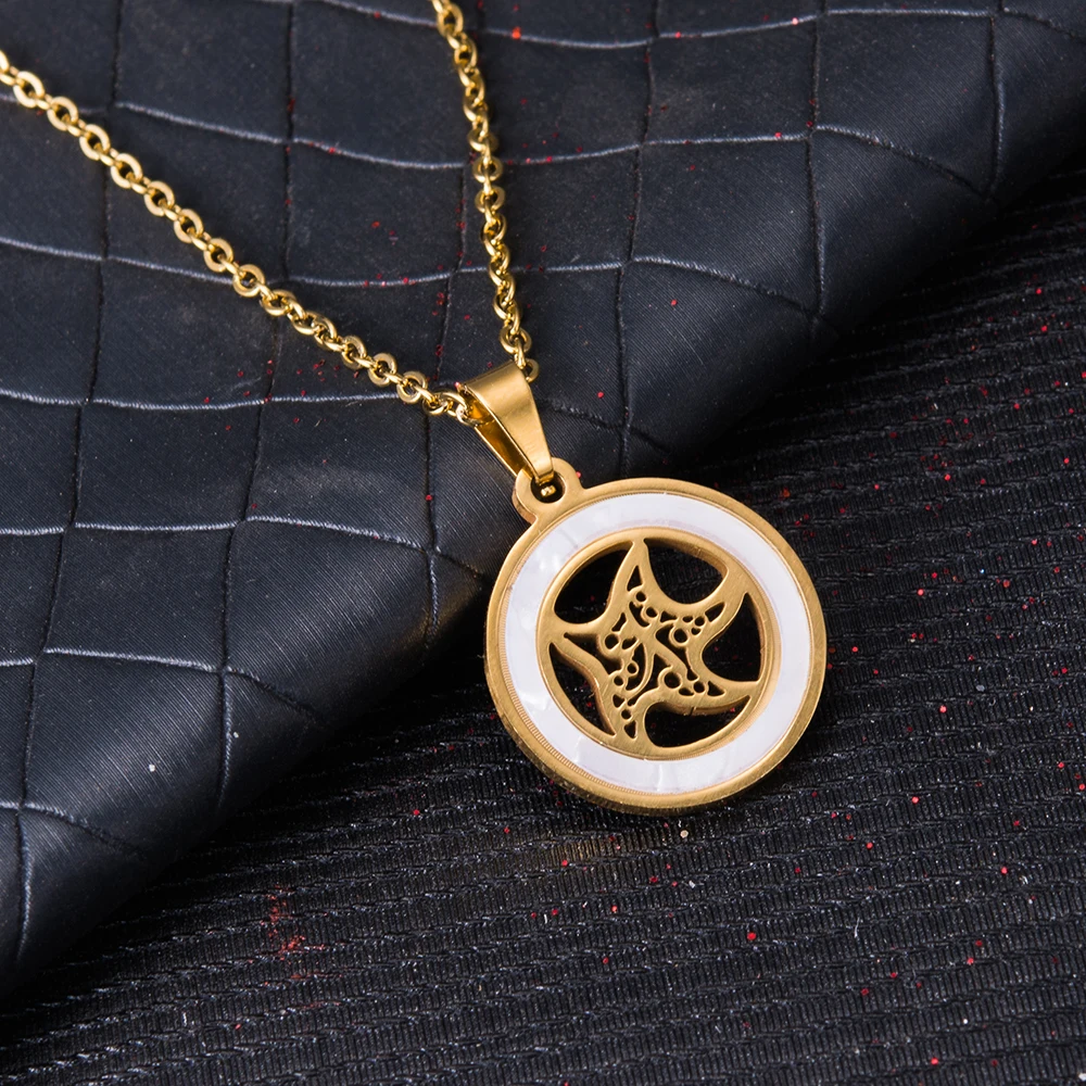 

WANDO Fashion Women's Necklaces & Pendants 316L Stainless Steel Never Fading Coconut Tree Amulet Chain Necklace Jewelry P18