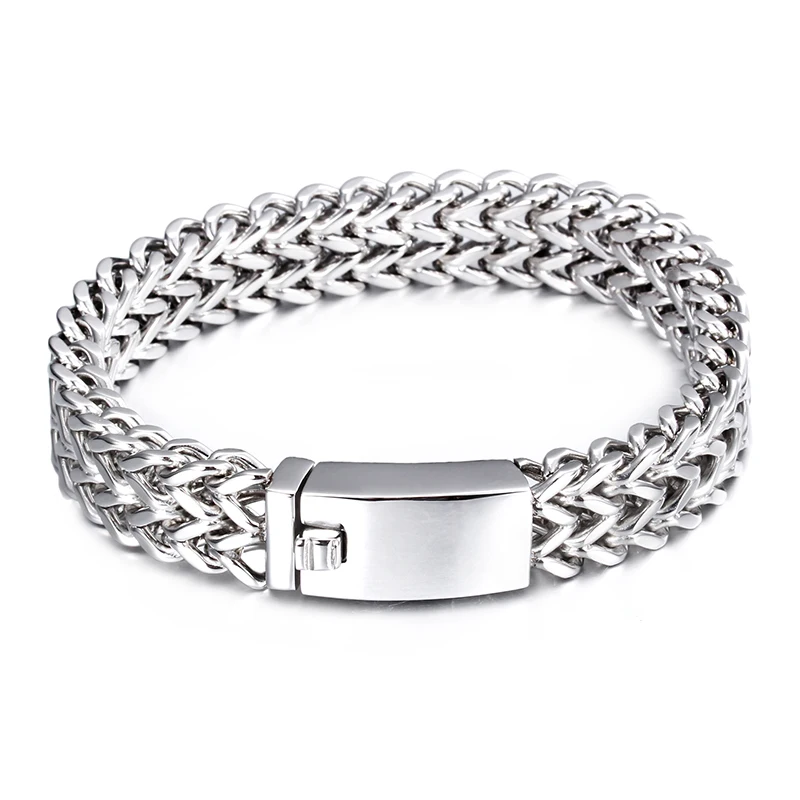 Браслет-цепочка Figaro мужской 2 ряда квадратных плетеных браслетов из литой