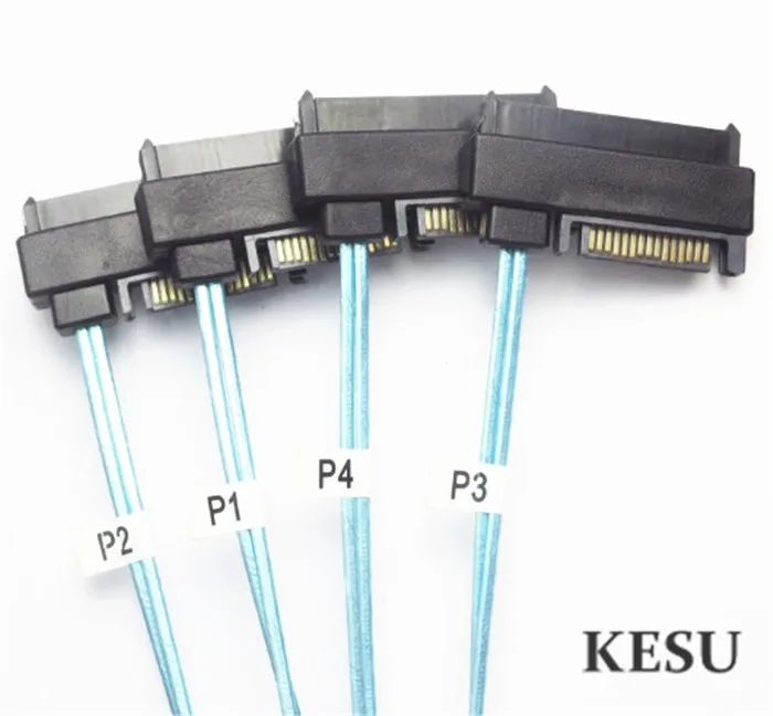 Sas sata Внутренний кабель Mini SAS 36pin SFF-8087 to (4) 29pin + 15Pin SFF-8482 Connector с SATA Power 0 5 M 1M |