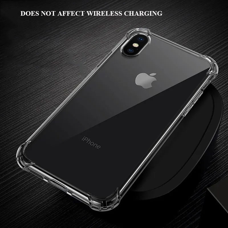 TEHRAN Anti-knock Transparent Silicone Soft Clear Shockproof Phone Case Cover For iPhone X 10 8 7 6 Plus 5 SE Protector Shell |