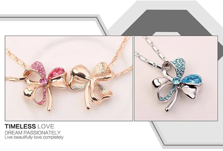 Женское колье с подвеской в виде сердца листьев и клевера | Украшения аксессуары