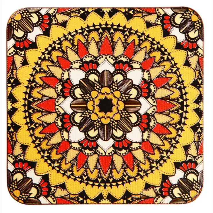 color 1 1 шт. Datura цветок натуральная квадратная пробковая подставка кофейная чашка коврик термостойкая пробковая подставка для чая горячий напиток подставка для вина Настольный Декор - Цвет: color 1