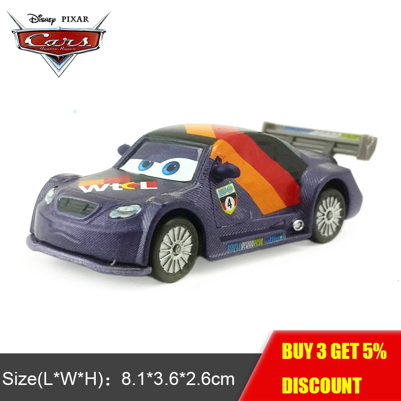 Disney Pixar Cars Max Schnell 1:55 металлический литой автомобиль Развивающие игрушки модель автомобиля для мальчиков Детский подарок на день рождения