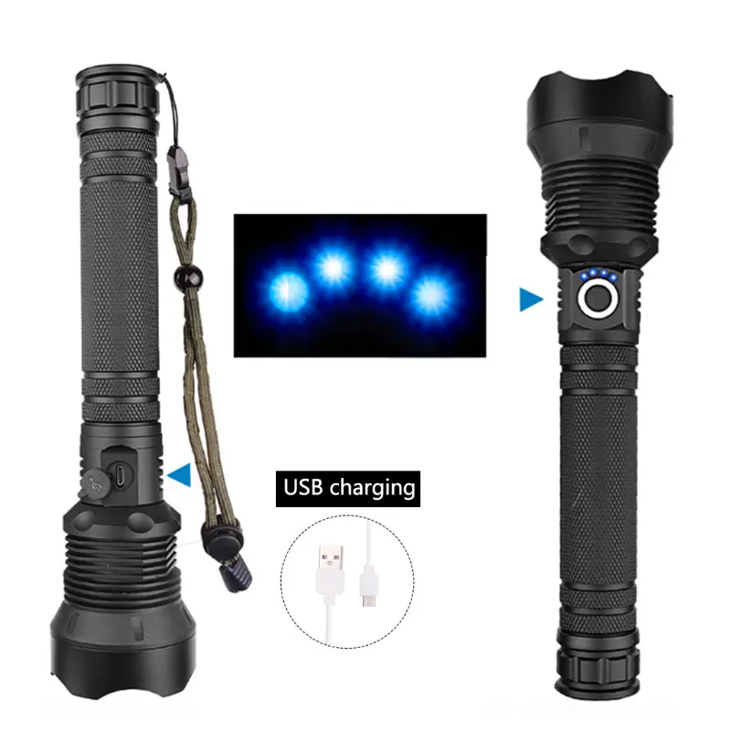 6000 светящийся Ультра-яркий светодиодный фонарик Usb Zoom XML-xhp50 18650 26650 с