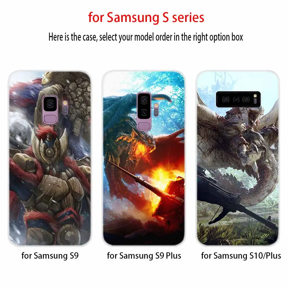 Чехол для телефона с изображением монстра Хантера Samsung Galaxy S8 S9 S10 S20 S21 Plus Uitra Lite Ultra