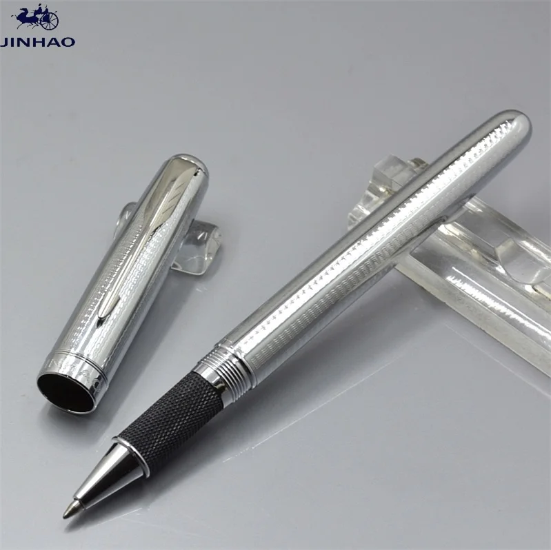 JINHAO Роскошная золотая/серебряная металлическая авторучка/роликовая шариковая ручка канцелярская брендовая чернила для письма ручки подарок - Цвет: Roller ball pen
