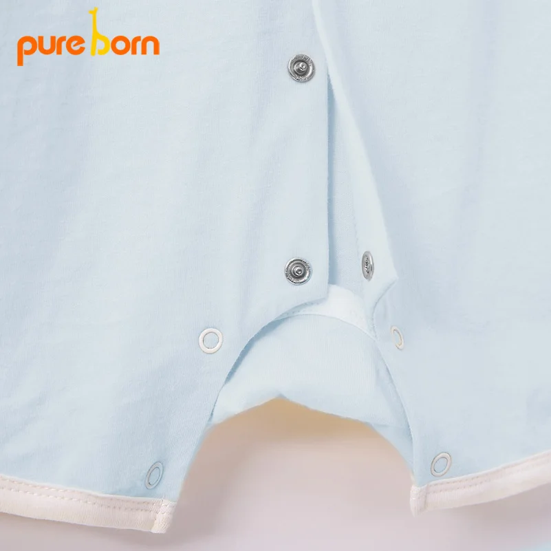 Pureborn детская одежда для маленьких девочек мальчиков комбинезон новорожденных