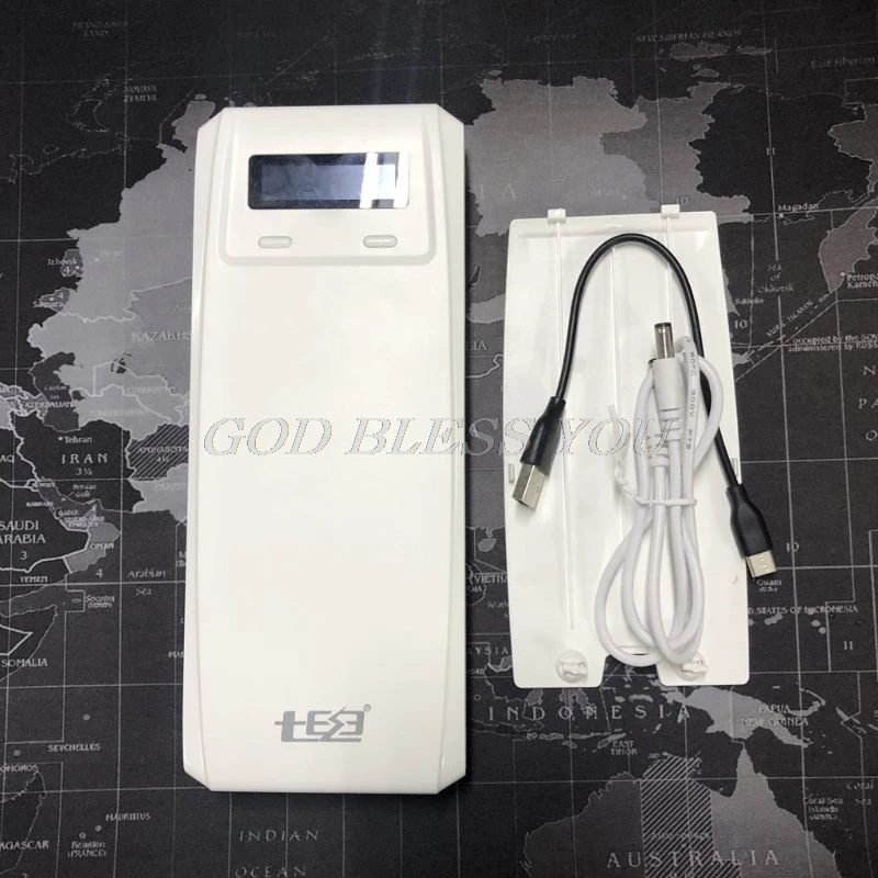 (Без аккумулятора) чехол для быстрой зарядки двойной USB QC 3 0 + Type C PD DC выход 8x18650