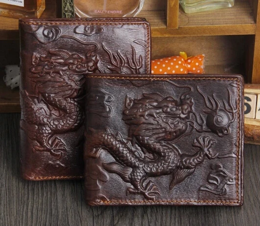 Новое поступление 2018 китайский дракон мужские короткие Натуральная кожа Теплые