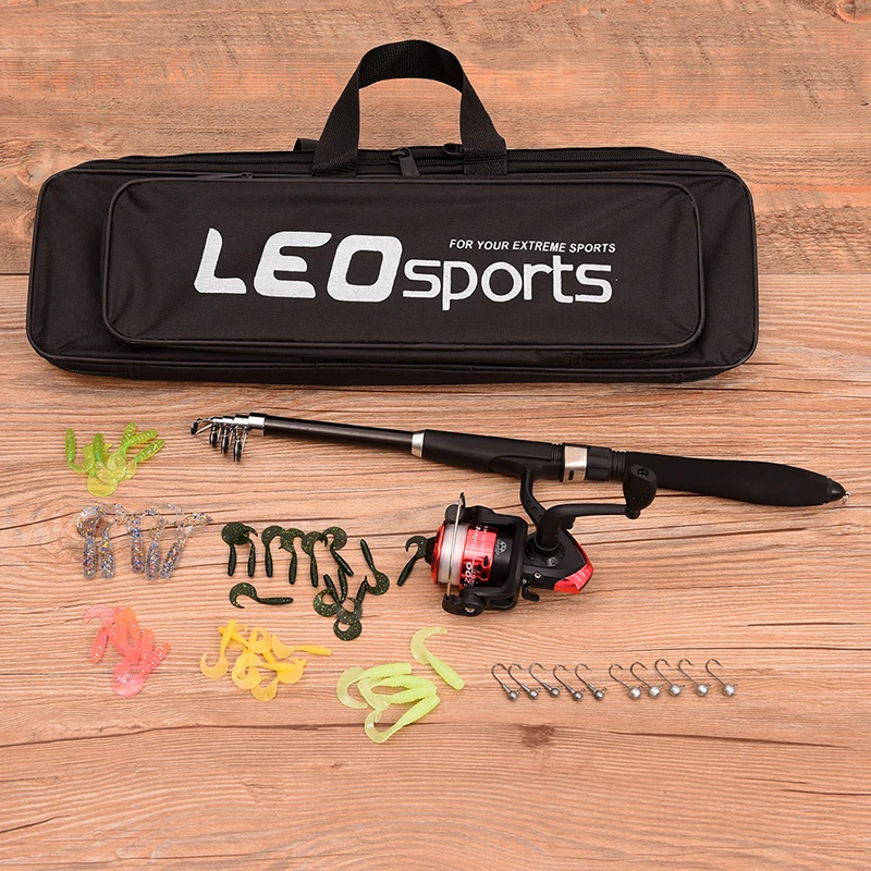 LEO телескопическая удочка для морской рыбалки комбинированная спиннинговая