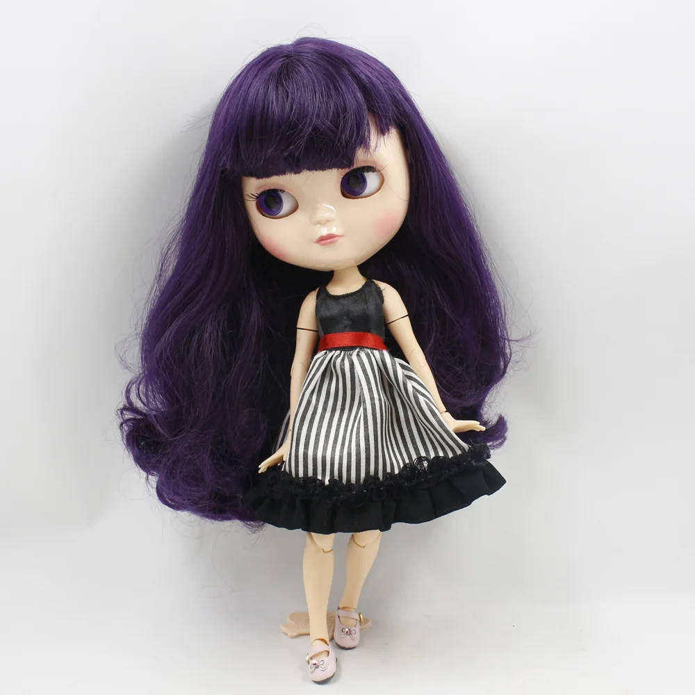 Кукла blyth icy licca body 230BL169 новый таинственный фиолетовый модный шарнир для волос 1/6 30