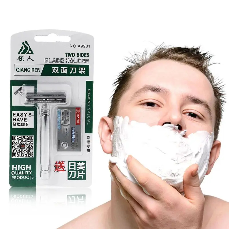 1 Набор безопасная ручная бритва с двойными лезвиями сменные мужские t стрижки