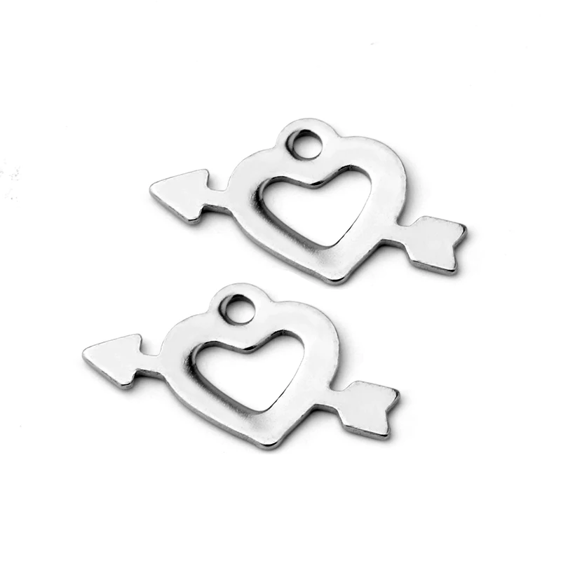 50pcs / lot 2020 Stainless Steel Small Pendant Handmade Jewelry Making DIY Necklace Pendant Accessories Wholesale