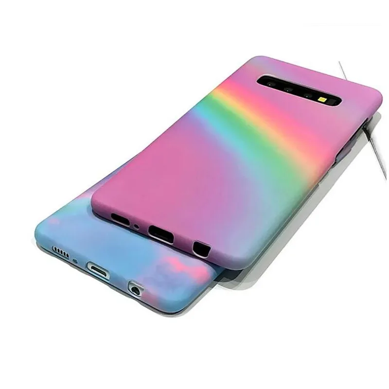 Чехол для телефона Ourpho Rainbow s samsung Galaxy S10 Plus S8 S9 Note 8 9 чехол матовый твердый