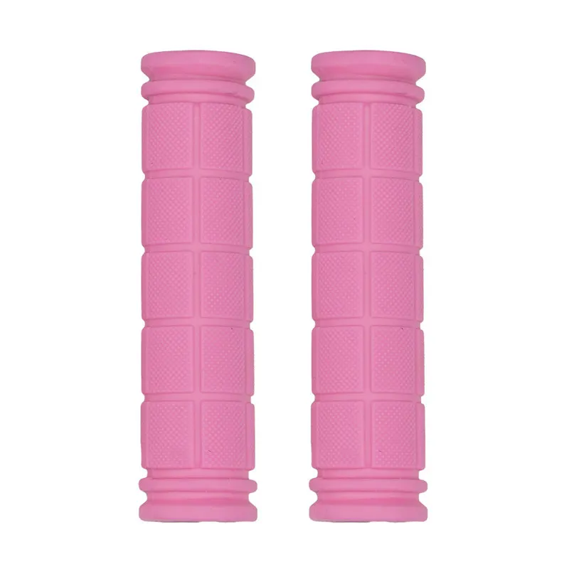 Hot Pink 12 cm Rubber Bicycle Handlebar Grips Fixie Fixed Gear Bike Rubber 8 Colors Bicycles Bar Grips Fixed Gear Bicycle Parts 7 - Цвет: Hot Pink