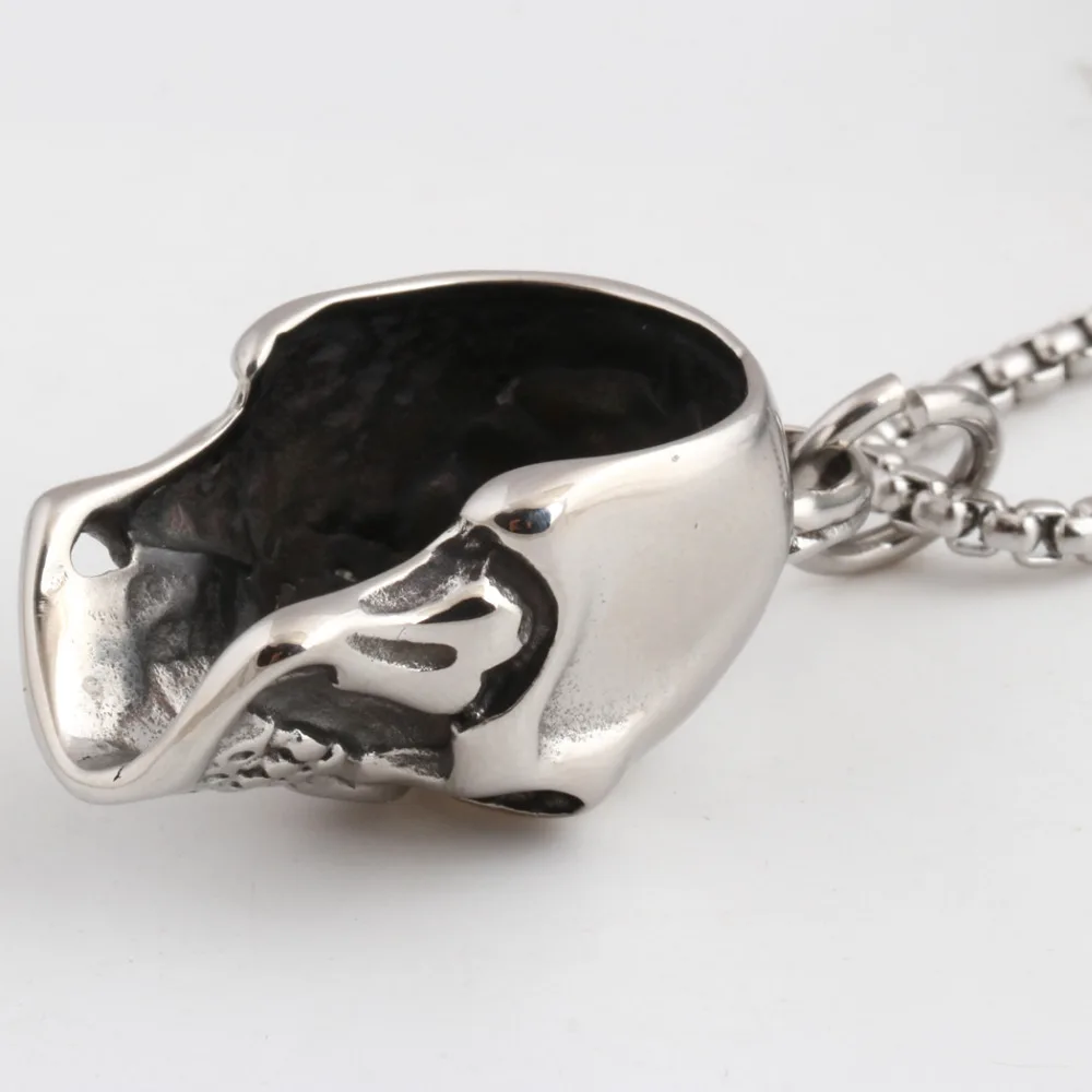 Новое поступление подвеска в виде черепа ожерелья из нержавеющей стали лучший