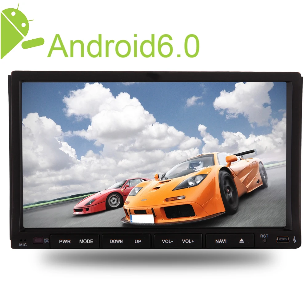 Автомагнитола 2 DIN универсальная с GPS навигацией Wi Fi Android 6 0 7 дюймовым экраном DVD