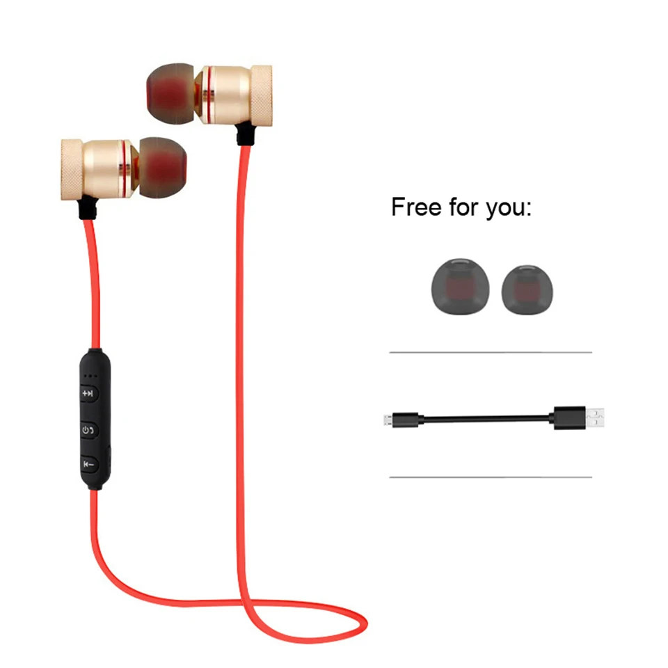 Moreblue S07 Беспроводной Bluetooth наушники Металл Магнитная стерео Бас Наушники
