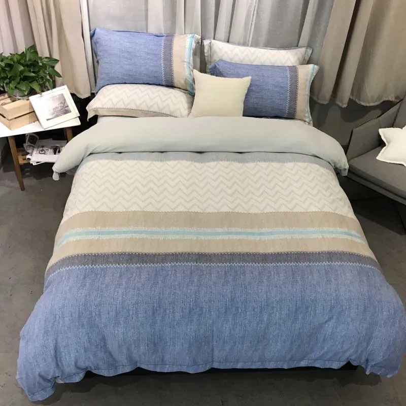 Горячие геометрический решетки постельное белье зима одеяла простыня наволочка