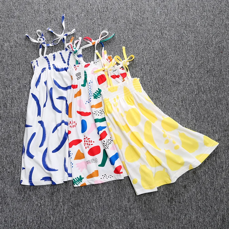 2017 летнее платье для маленьких девочек пляжное богемное кружевное на бретельках