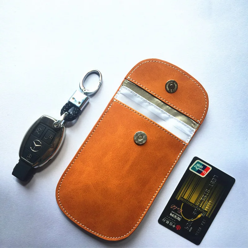 Япония PU Faraday карта ключ сумка брелок блокировщик сигнала Набор RFID Щит ключи