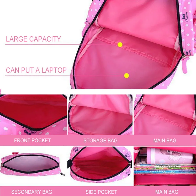 3 шт. школьные ранцы для девочек подростков с принтом|Школьные ранцы| |