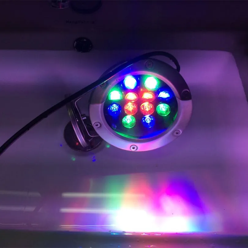 IP68 водонепроницаемый rgb светодиодный подводный светильник для бассейна фонтана