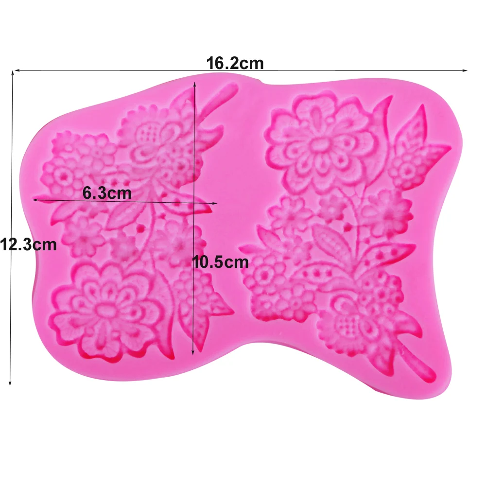 10PCS/SET Flower Border Silicone Lace Mold Fondant Cake Decorating Tool Chocolate Resin Clay Candy Mould Baking m706 | Дом и сад