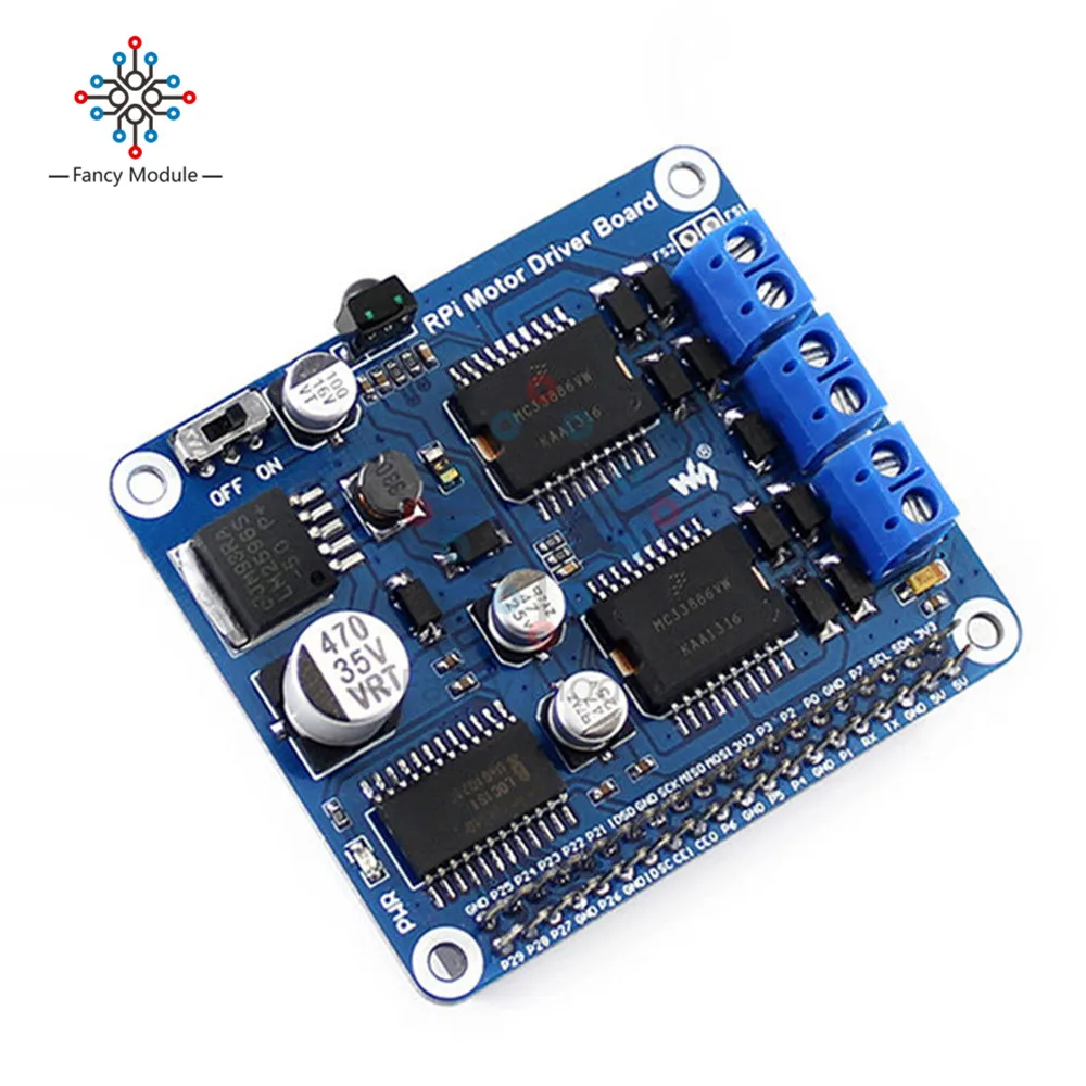 Драйвер шагового двигателя для Raspberry Pi RPi плата драйвера MC33886 Плата расширения