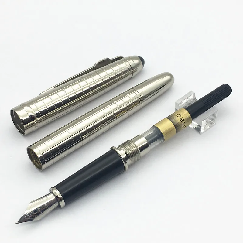 Ручка перьевая JINHAO металлическая серебристая 163 пробы | Канцтовары для офиса и