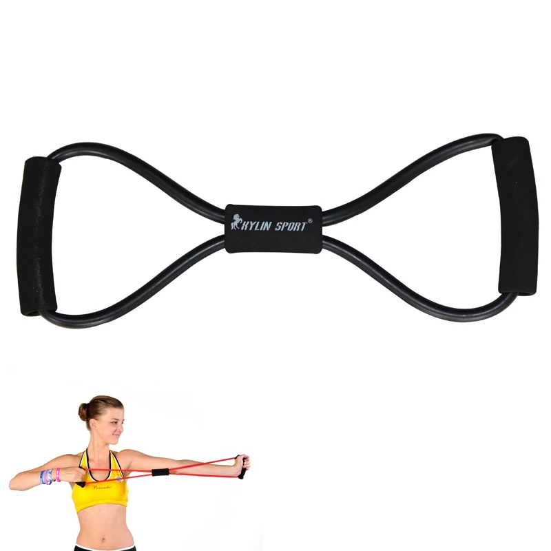 

figure 8 resistance band type hand gripper strengths exercise tube yoga pull up resistance band equipment