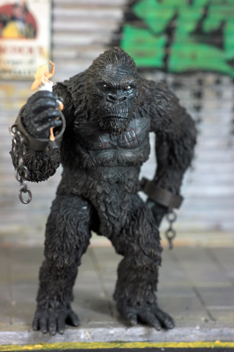 Мультипликационный персонаж из фильма игрушки MEZCO Kong: Череп остров Kingkong 8 дюймов подвижная фигурка модель