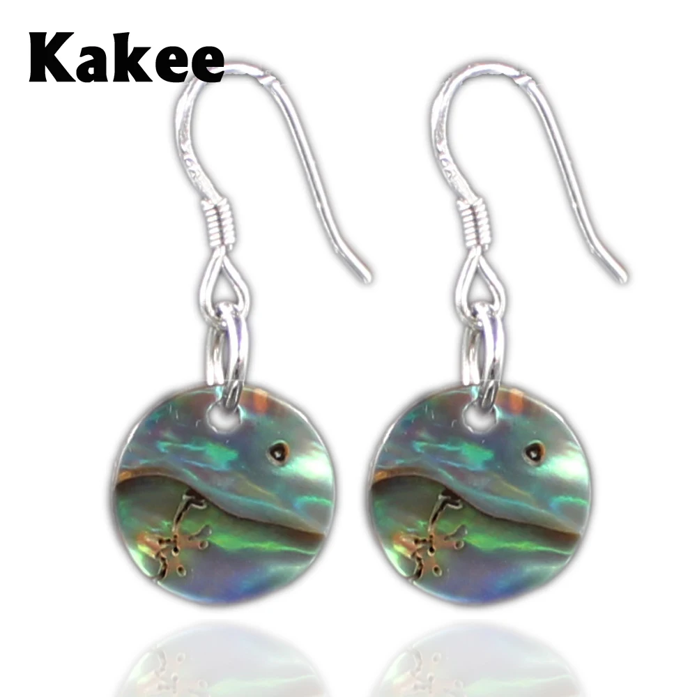 Kakee натуральные новозеландские серьги в виде раковины абалона для женщин модные
