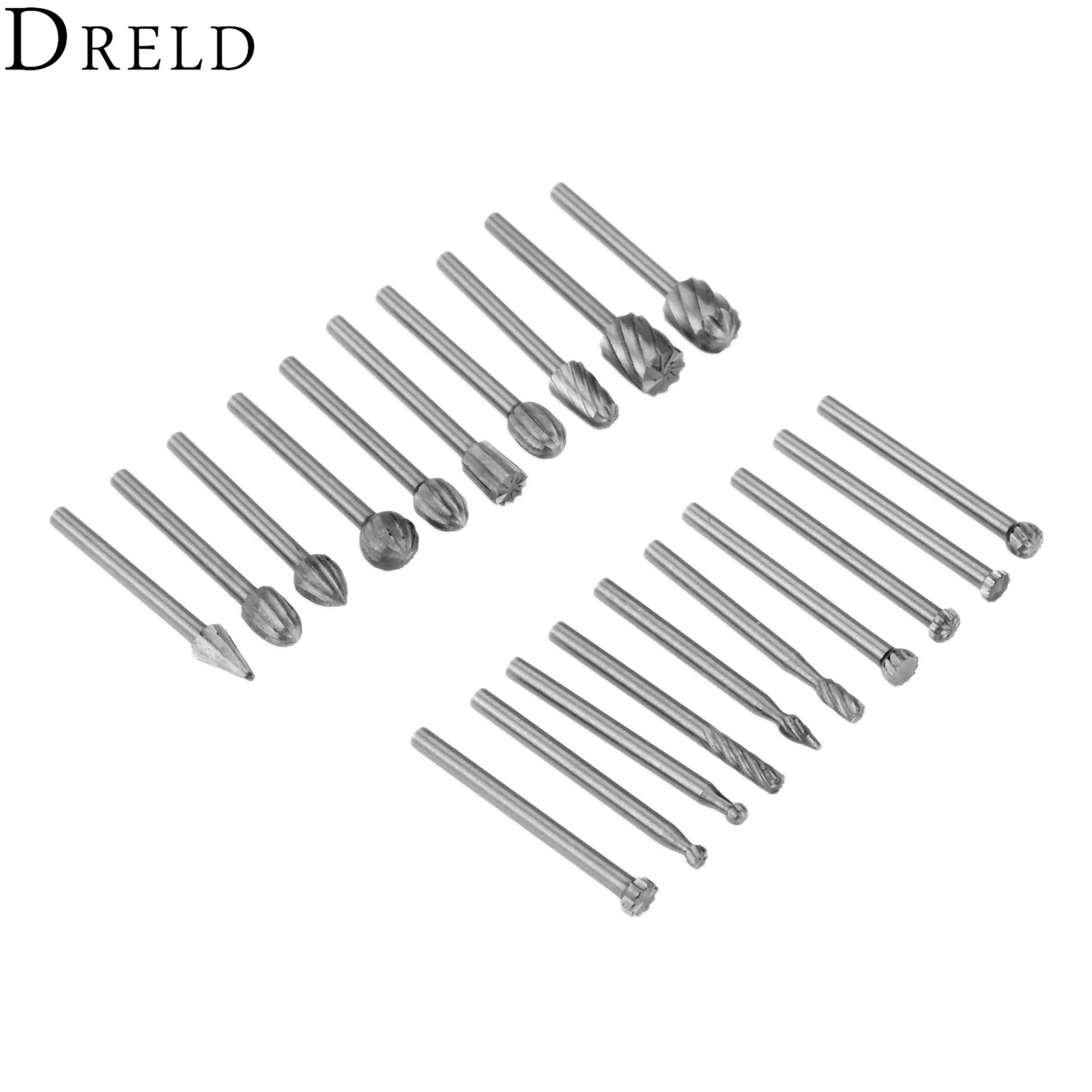 20 шт. Деревообрабатывающие инструменты DRELD с хвостовиком 3 мм фреза из