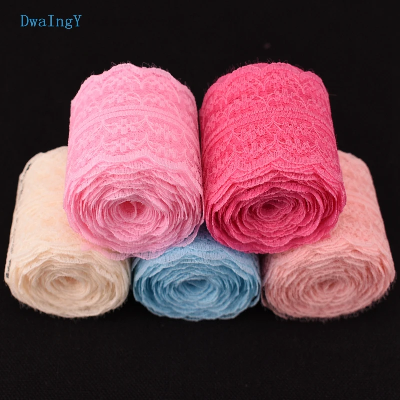 

DwaIngY 10Yard/Piece Solid Colorhigh quality Lace Ribbon,DIY Handmade Gift Packing Wedding Party Craft Child Dress Decoration