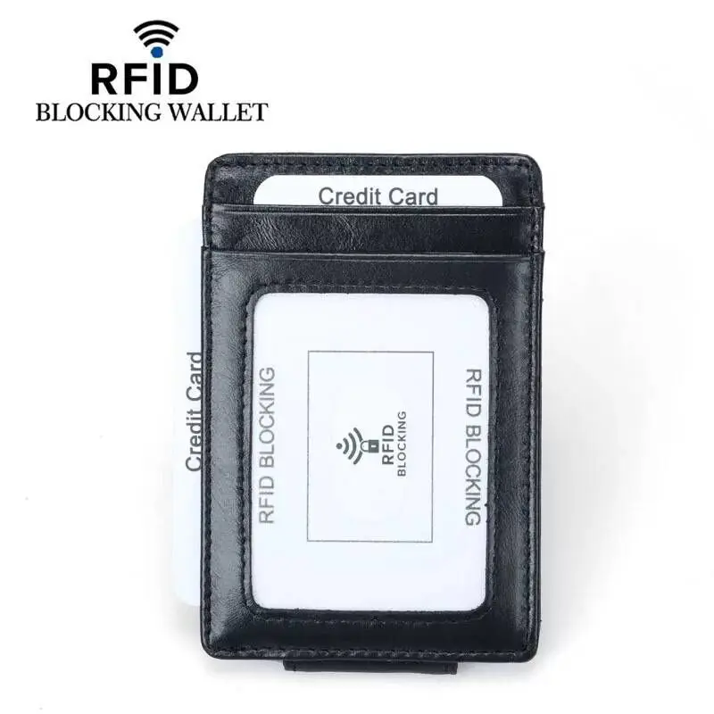 Rfid блокирующий кошелек для кредитных карт с держателем фотографий из