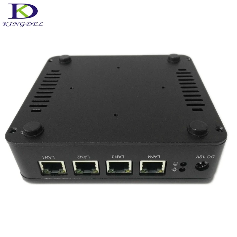 Celeron J1900 Мини ПК четырехъядерный безвентиляторный мини с VGA 4 * LAN порт 2 USB поддержка