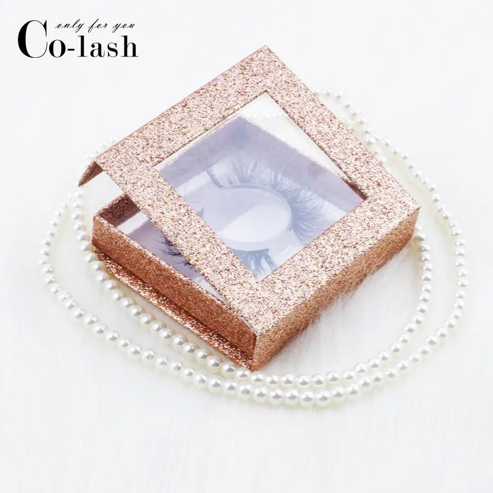 rose gold square Colash полная распродажа накладных ресниц по индивидуальному заказу упаковочная коробка Пользовательский логотип 3d норковые ресницы Коробки искусственный фарет полосы Магнитный чехол пустой - Цвет: rose gold square