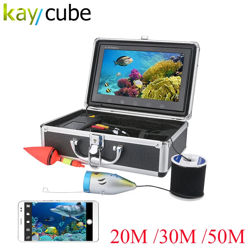 Kaycube 9 &quotдюймовый цветной монитор 1000tvl комплект для подводной рыбалки