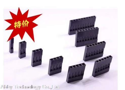 500 шт 2 54 мм Шаг Женский шаг заголовок Дюпон перемычка Кабель разъем терминала 1P 2P