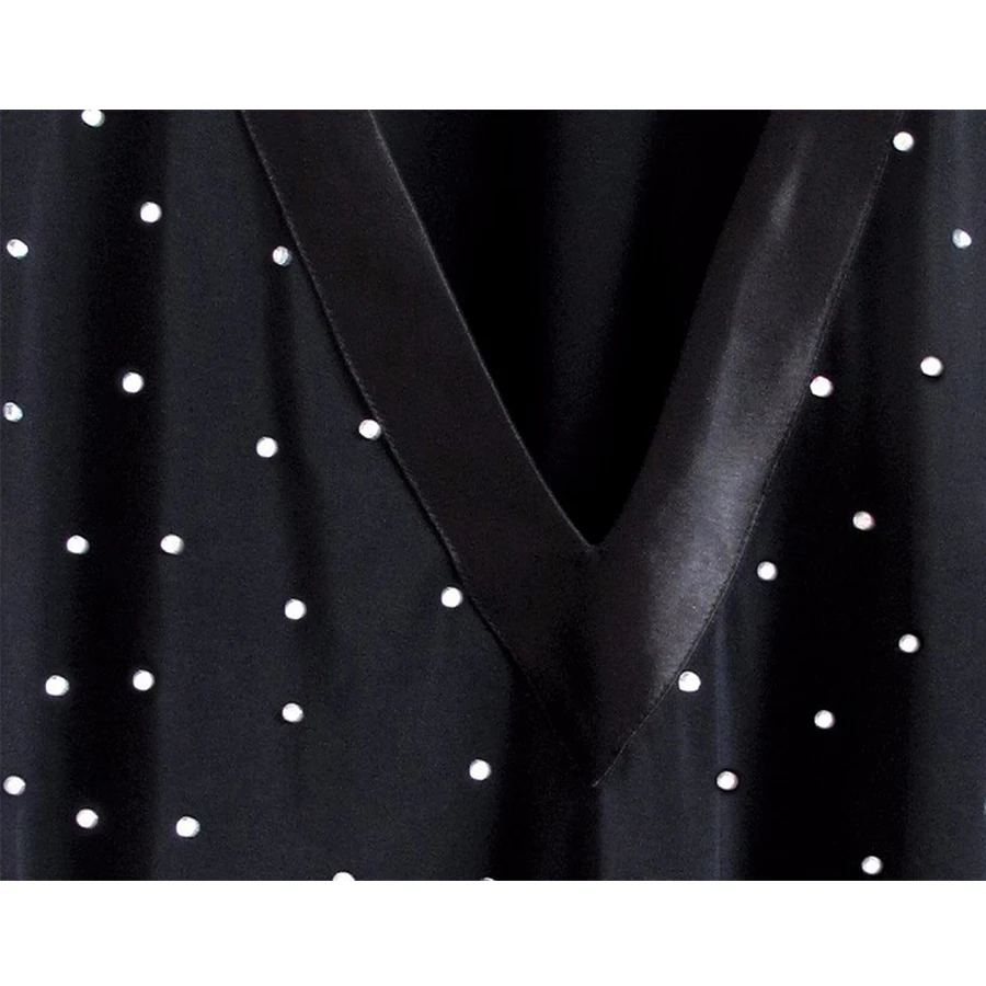 

Men Latin Dance Top 165-180cm Ballroom Dance Shirt For Man Black Rhinestone&Satin&Spandex Men Dance Shirt Trainning/Performance
