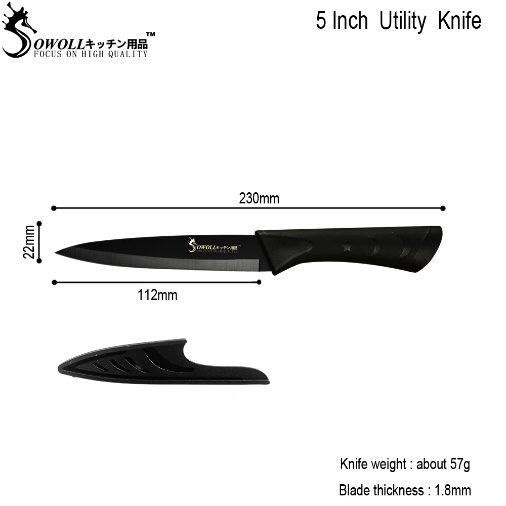 Sowoll 5 ''Кухня Ножи нержавеющая сталь острое лезвие удобные канцелярский нож