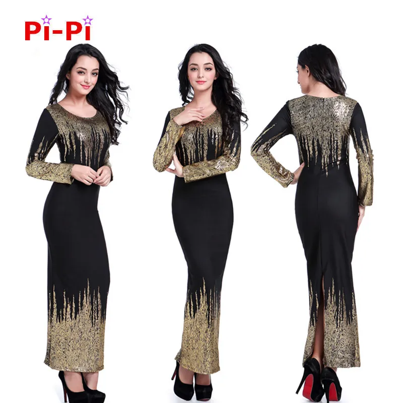 BAIBAZIN летнее Новое Африканское женское платье из бронзовой пены тонкое с длинными