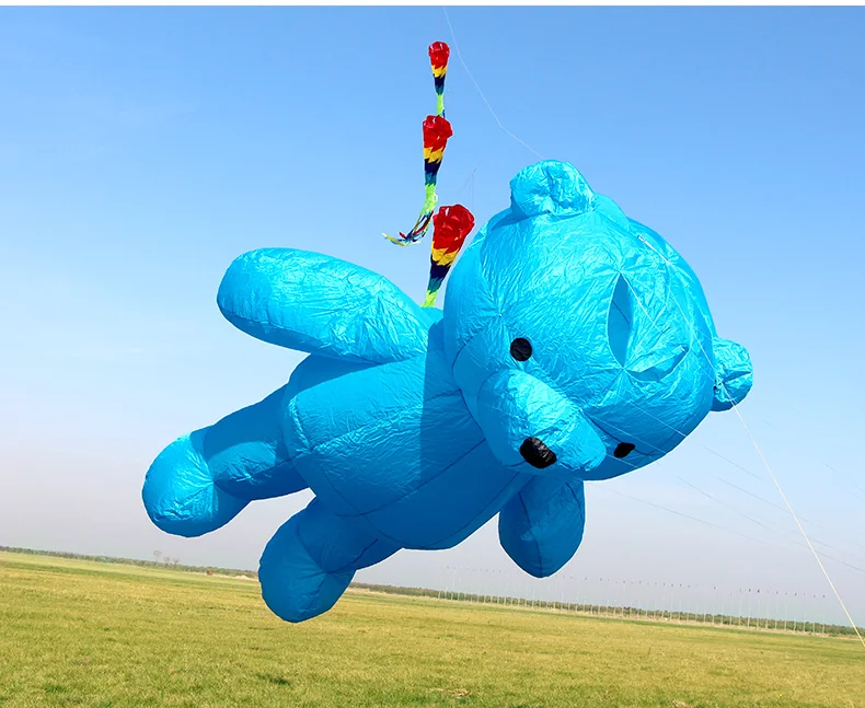 Новое поступление 3D высокое качество 40D нейлон одеть мощность Медведь windsocks для экспериментального змеев хороший Летающий змей фестиваль