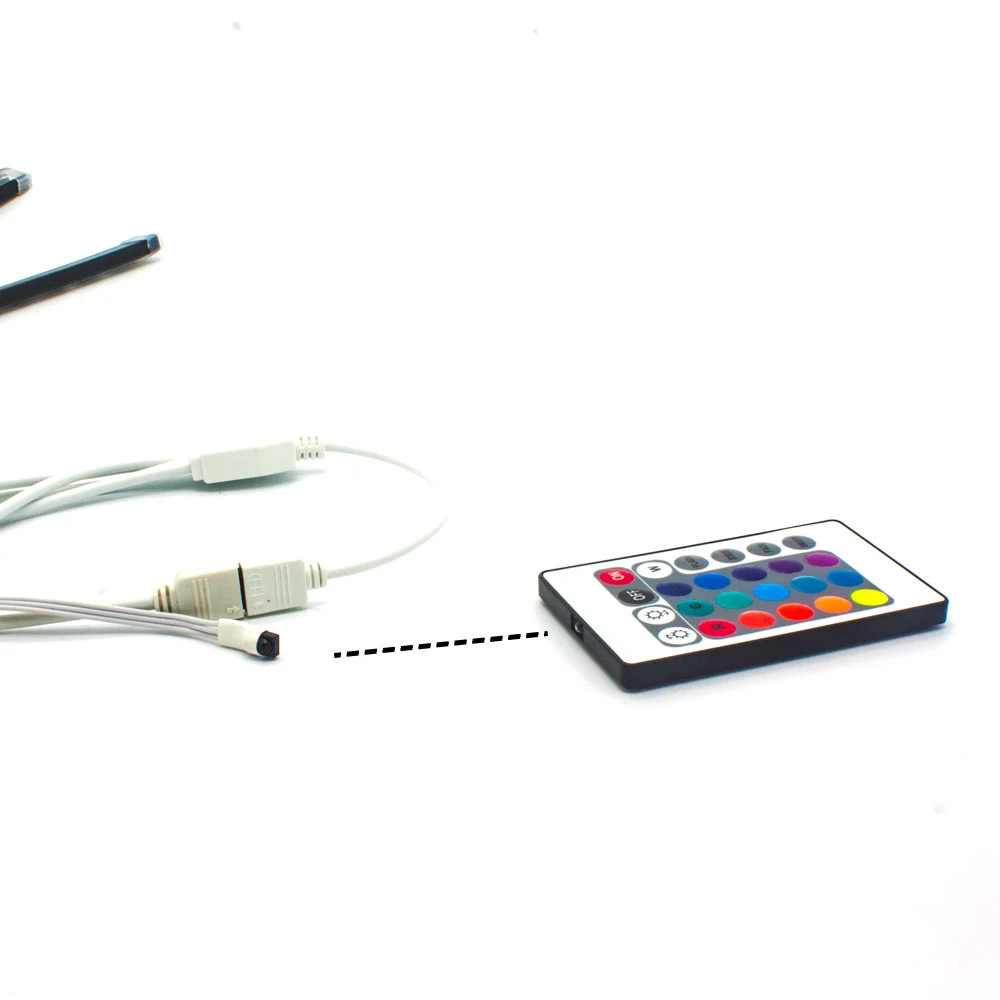 4 шт. разноцветные светодиодные полосы для освещения салона автомобиля |