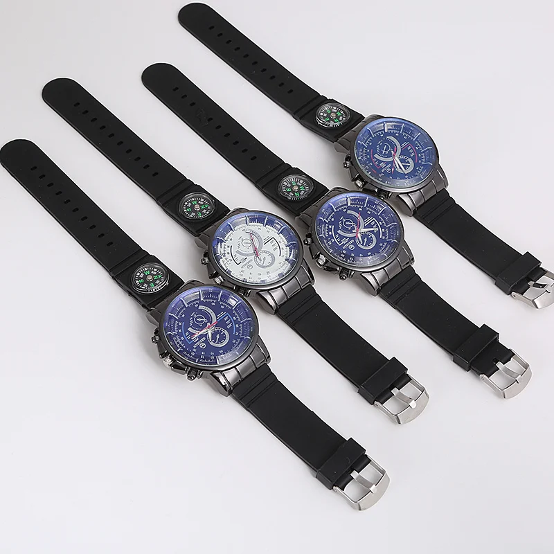 Лидирующий бренд Роскошные Кварцевые часы повседневные мужские черные