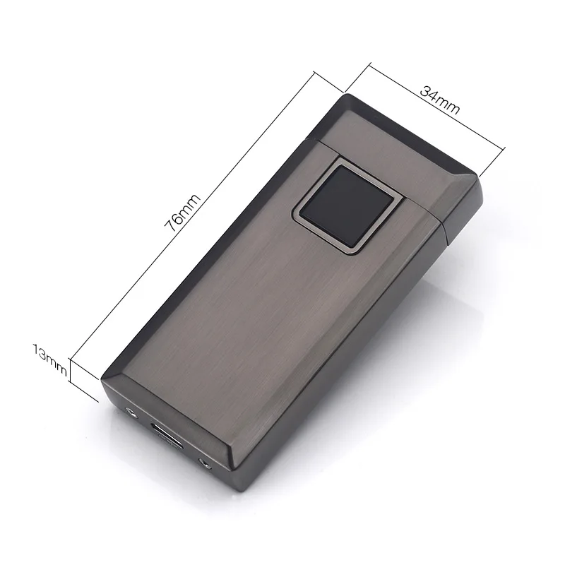 USB ветрозащитная двухдуговая плазменная зажигалка беспламенная сенсорная